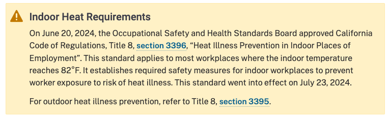 Indoor Heat Requirements